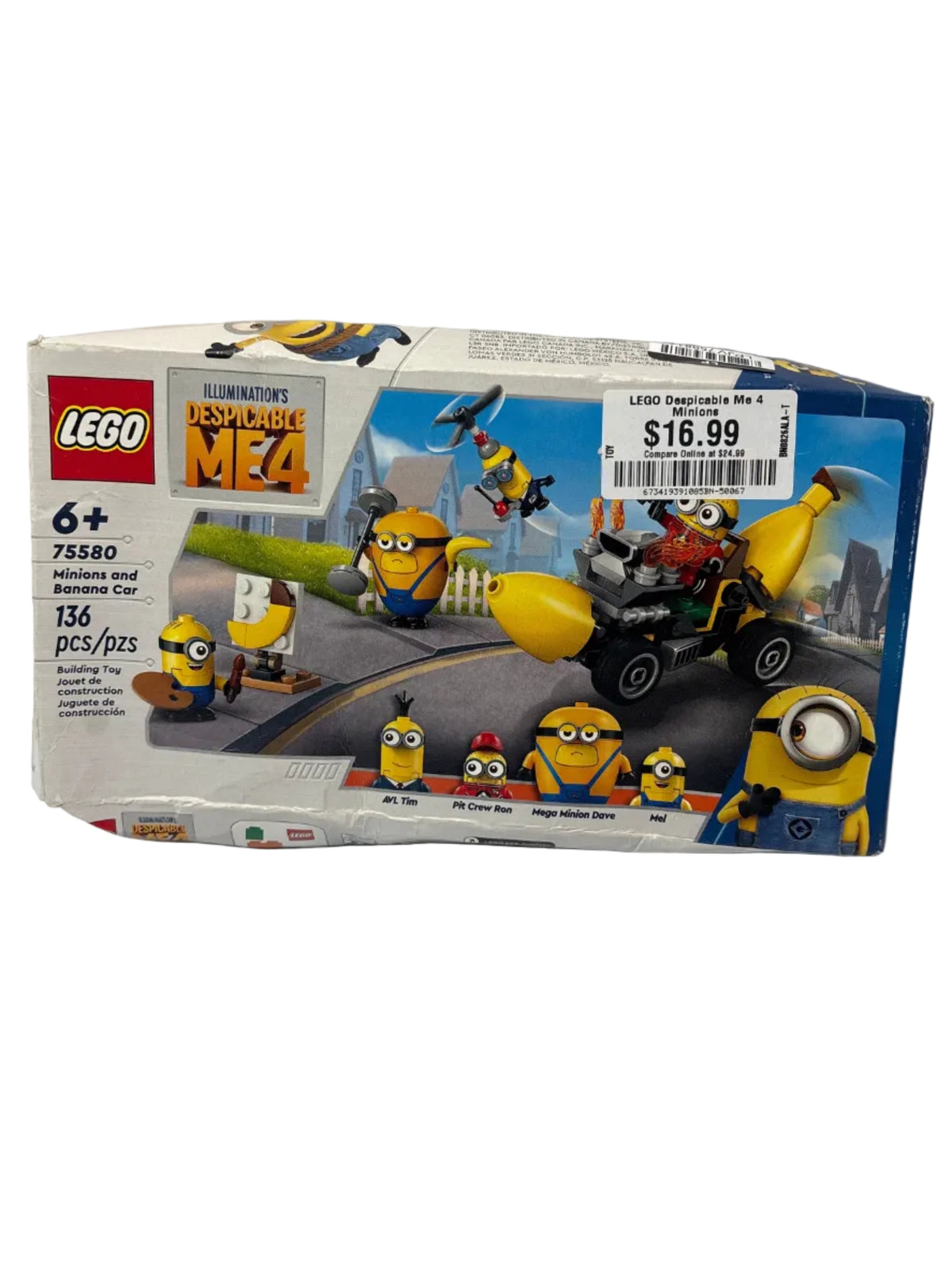 LEGO Despicable Me 4 Minions and Banana Car 75580 — New, Damaged Box