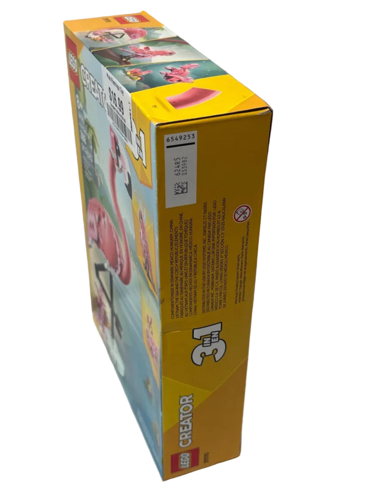 LEGO Creator 3 in 1 Wild Animals: Pink Flamingo Toy with 3 Building Options, Pink Flamingo, Cockatoo or Axolotl 31170 *Brand New