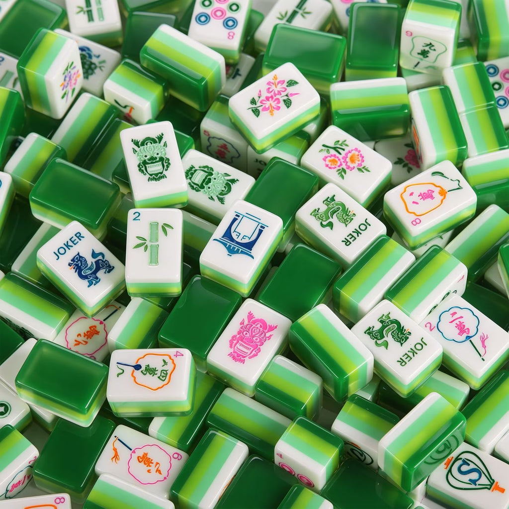 Premium Acrylic Mahjong Bundle: Flora & Fortune Edition *Brand New