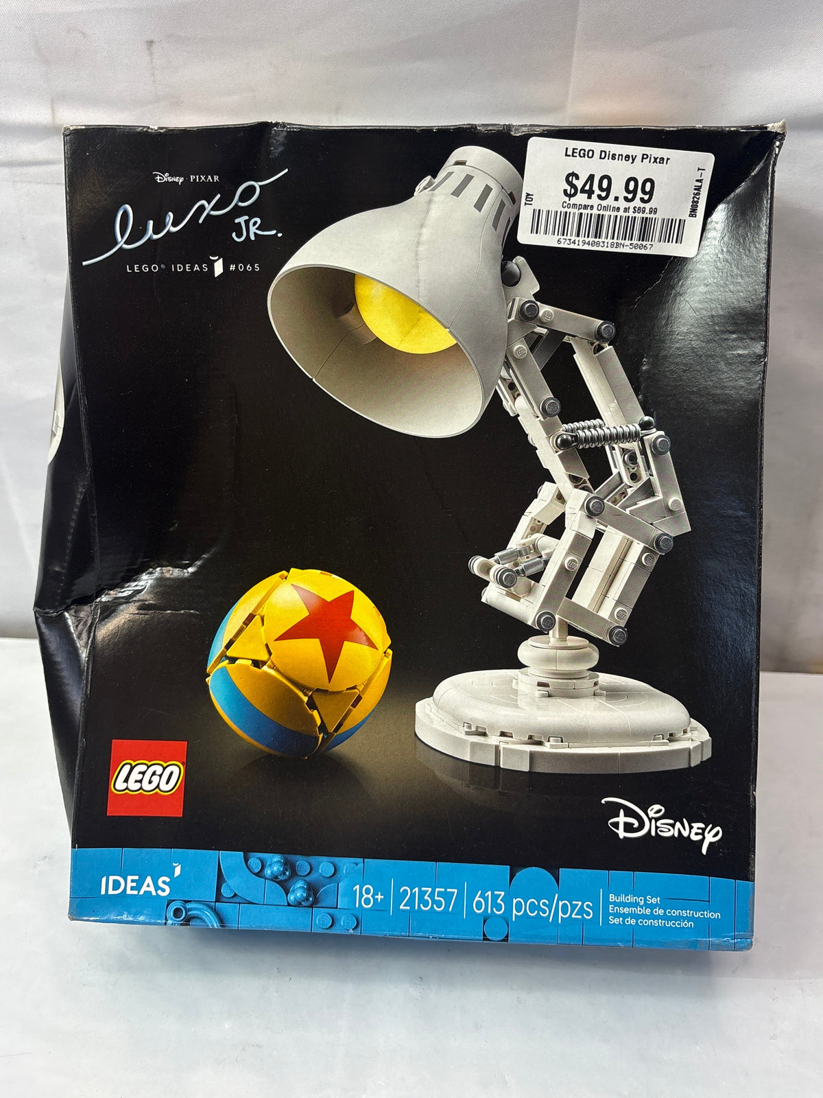 LEGO Ideas Disney Pixar Luxo Jr. Building Set for Adults 21357 — New, Damaged Box