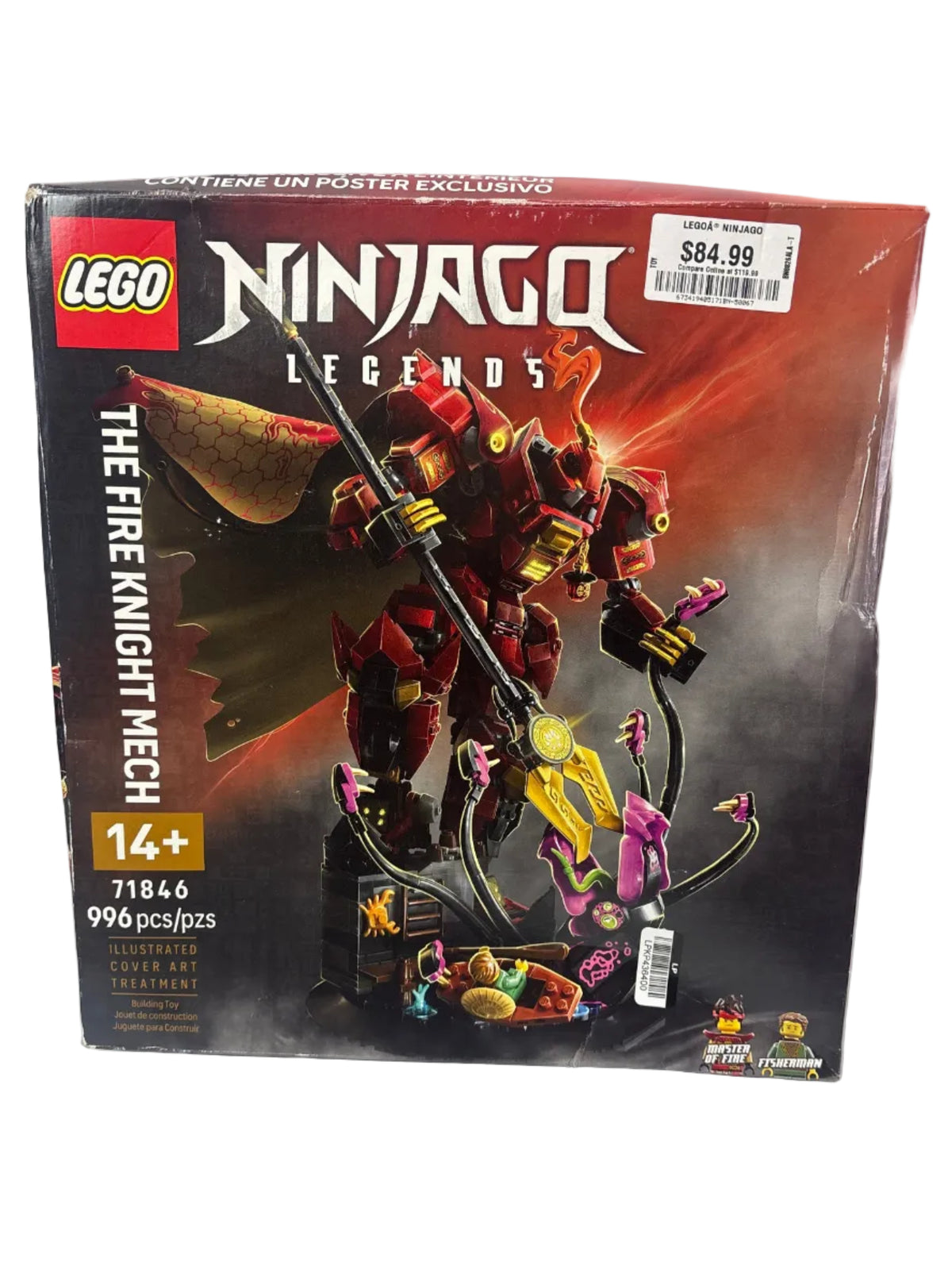 LEGO NINJAGO The Fire Knight Mech Building Set 71846 *New, Damaged Box