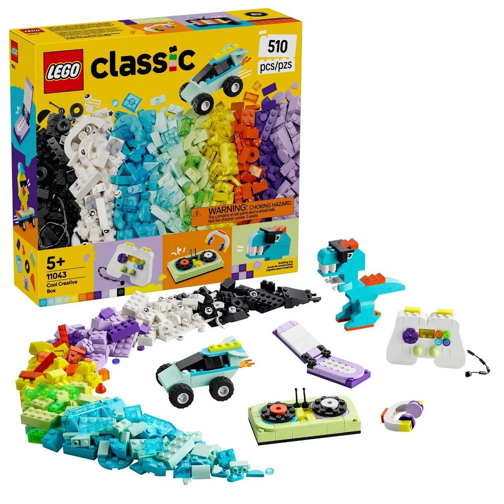 LEGO Classic Cool Creative Box Building Toy Set, Learning and Educational Toy 11043 *New, Damaged Box