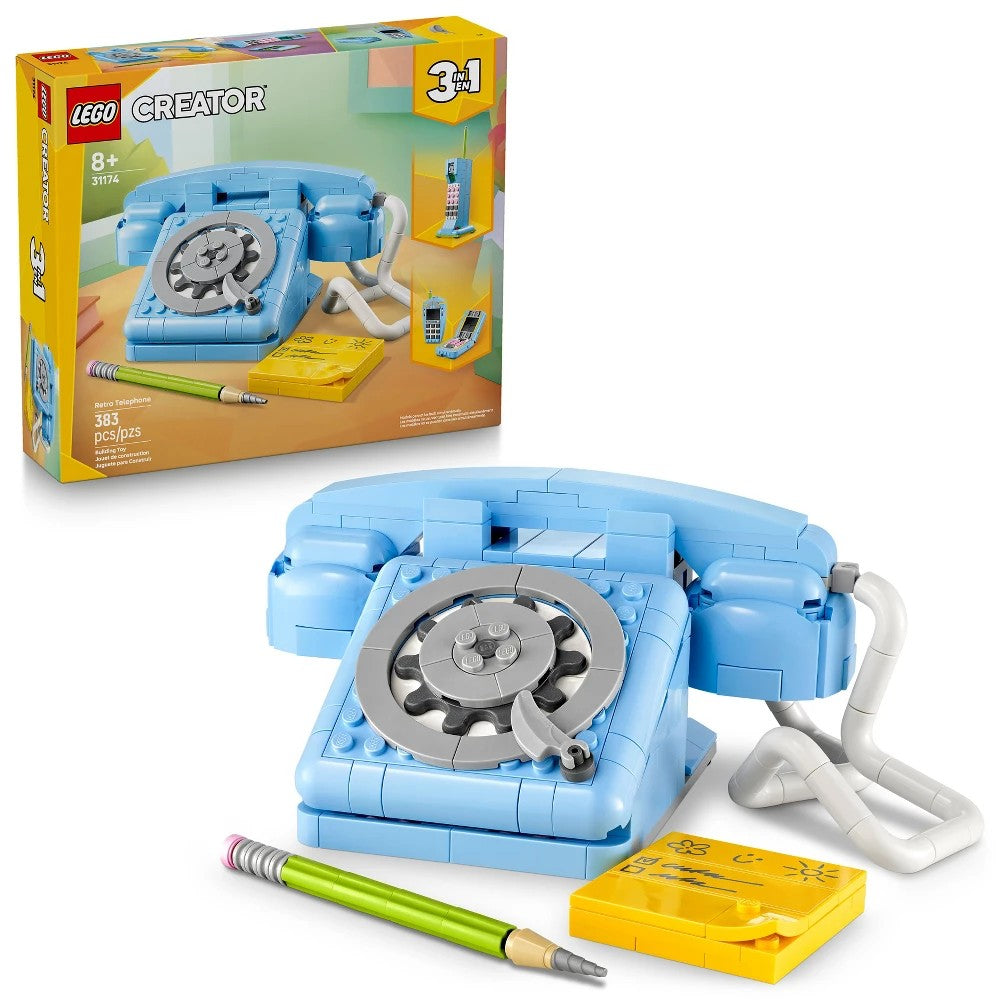 LEGO Creator 3 in 1 Retro Telephone Kids Building Toy 31174 *New, Damaged Box