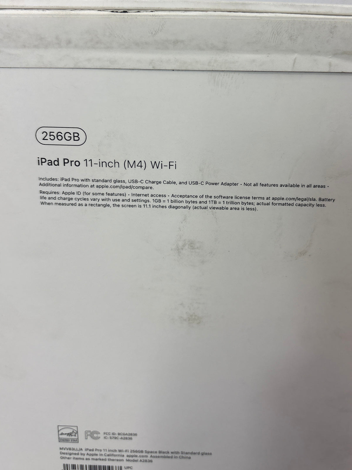 Apple iPad Pro 11-inch (M4) (2024, 5th generation) WiFi 256GB with Standard Glass - Space Black *New, Open Box