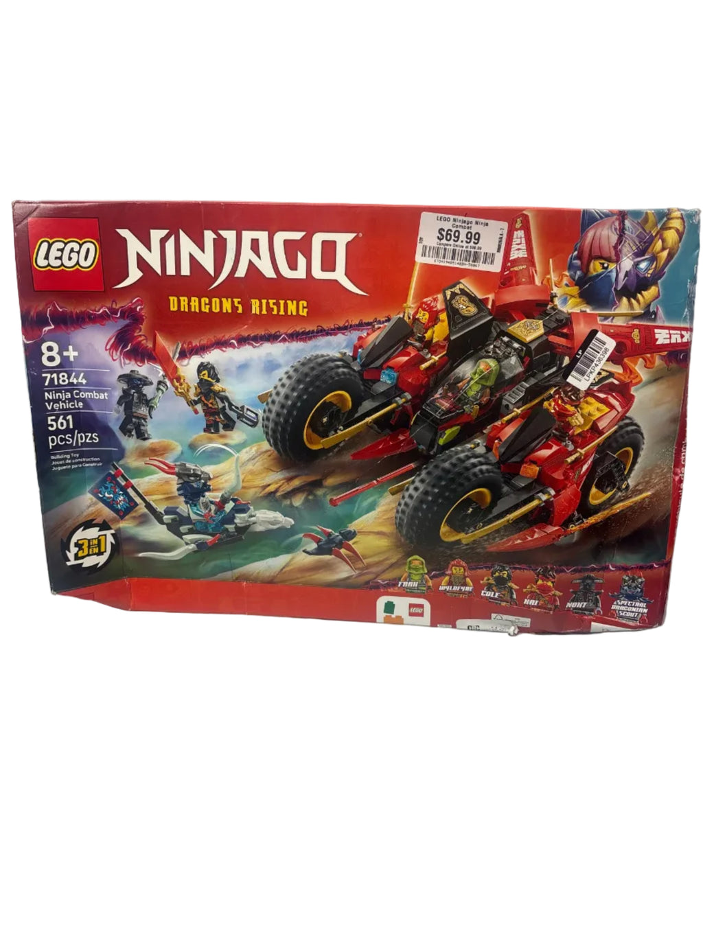 LEGO NINJAGO Ninja Combat Vehicle Building Toy 71844 *New, Damaged Box