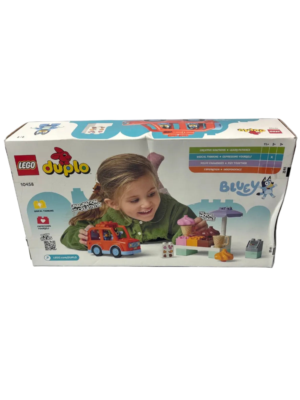 LEGO DUPLO Bluey Ice Cream Trip with Bluey Building Set 10458 *New, Damaged Box