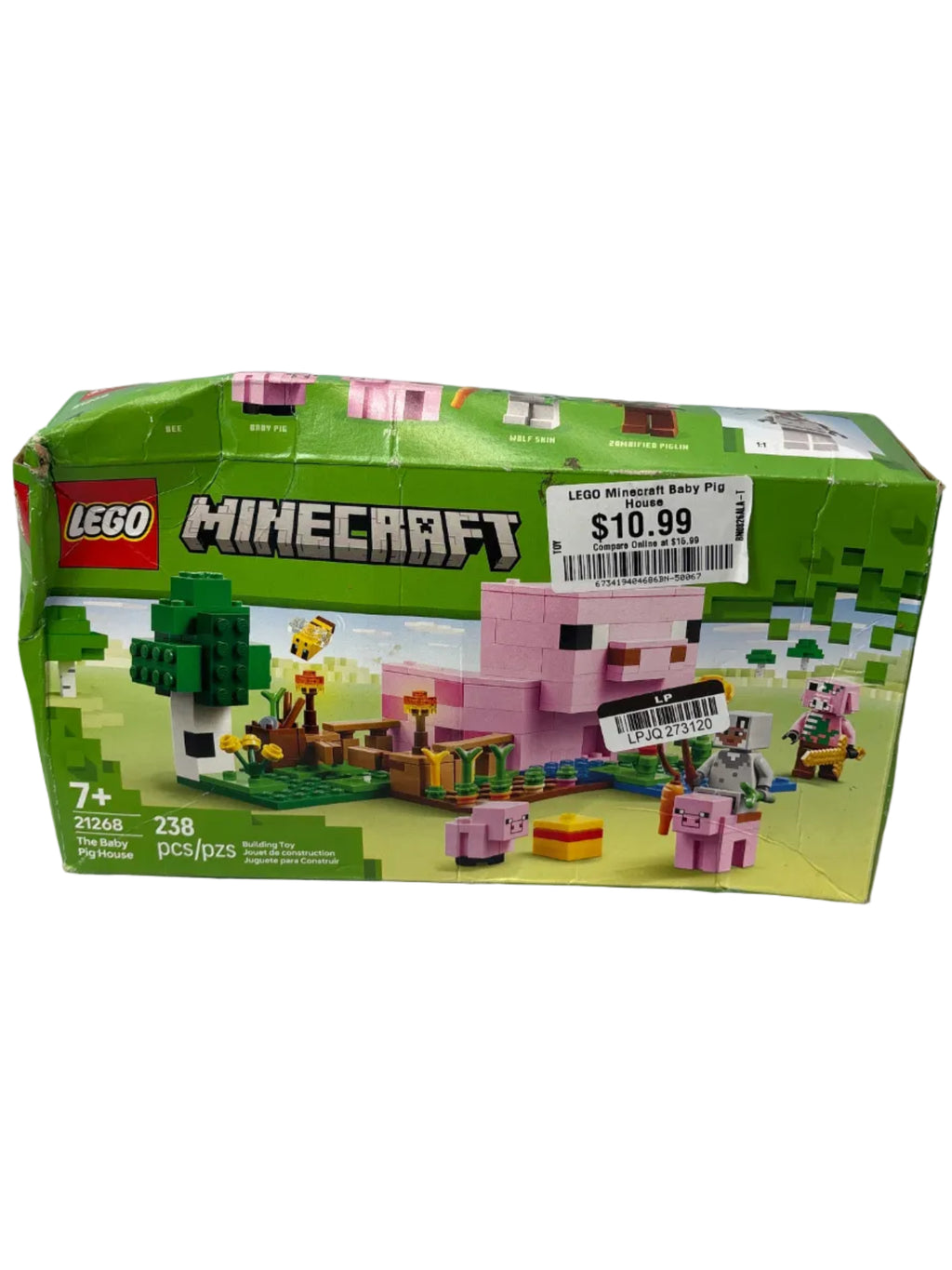 LEGO Minecraft The Baby Pig House 21268 — New, Damaged Box