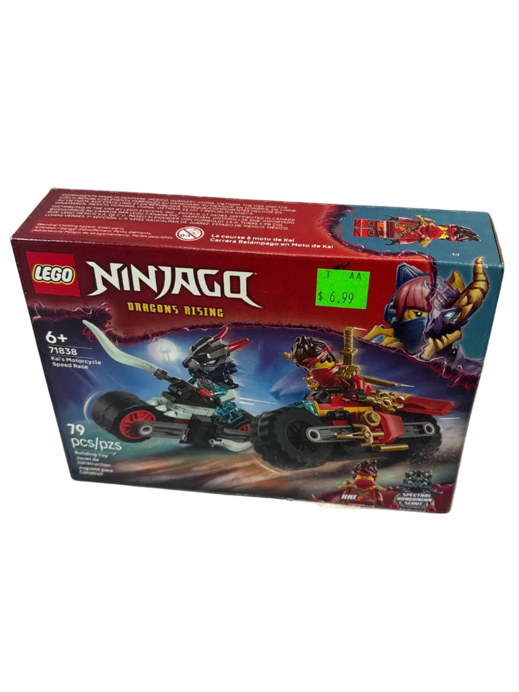 LEGO NINJAGO Kai's Motorcycle Speed Race Kids Toy 71838