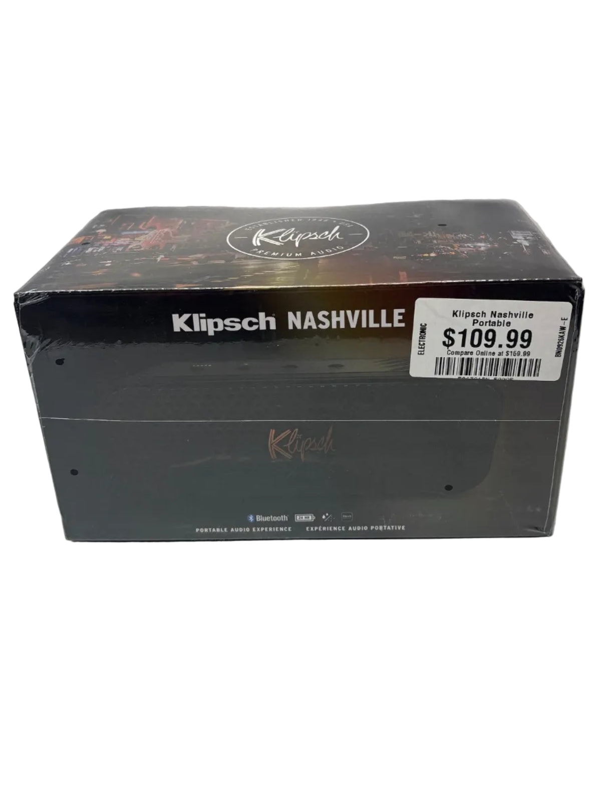 Klipsch Nashville Portable Bluetooth Speaker - Black: Waterproof, USB Rechargeable, IP67 *Brand New