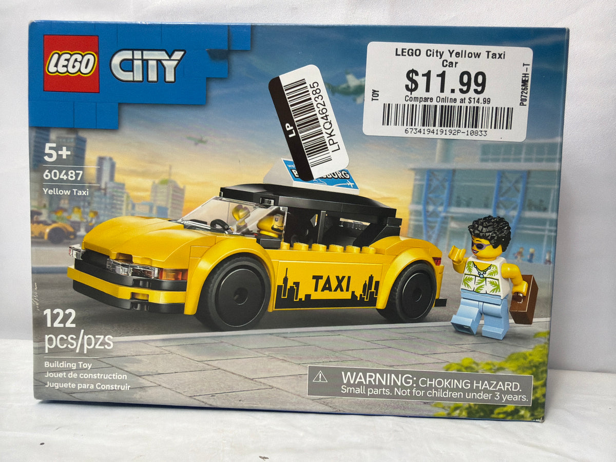 LEGO City Yellow Taxi Car Building Toy 60487 *New, Damaged Box
