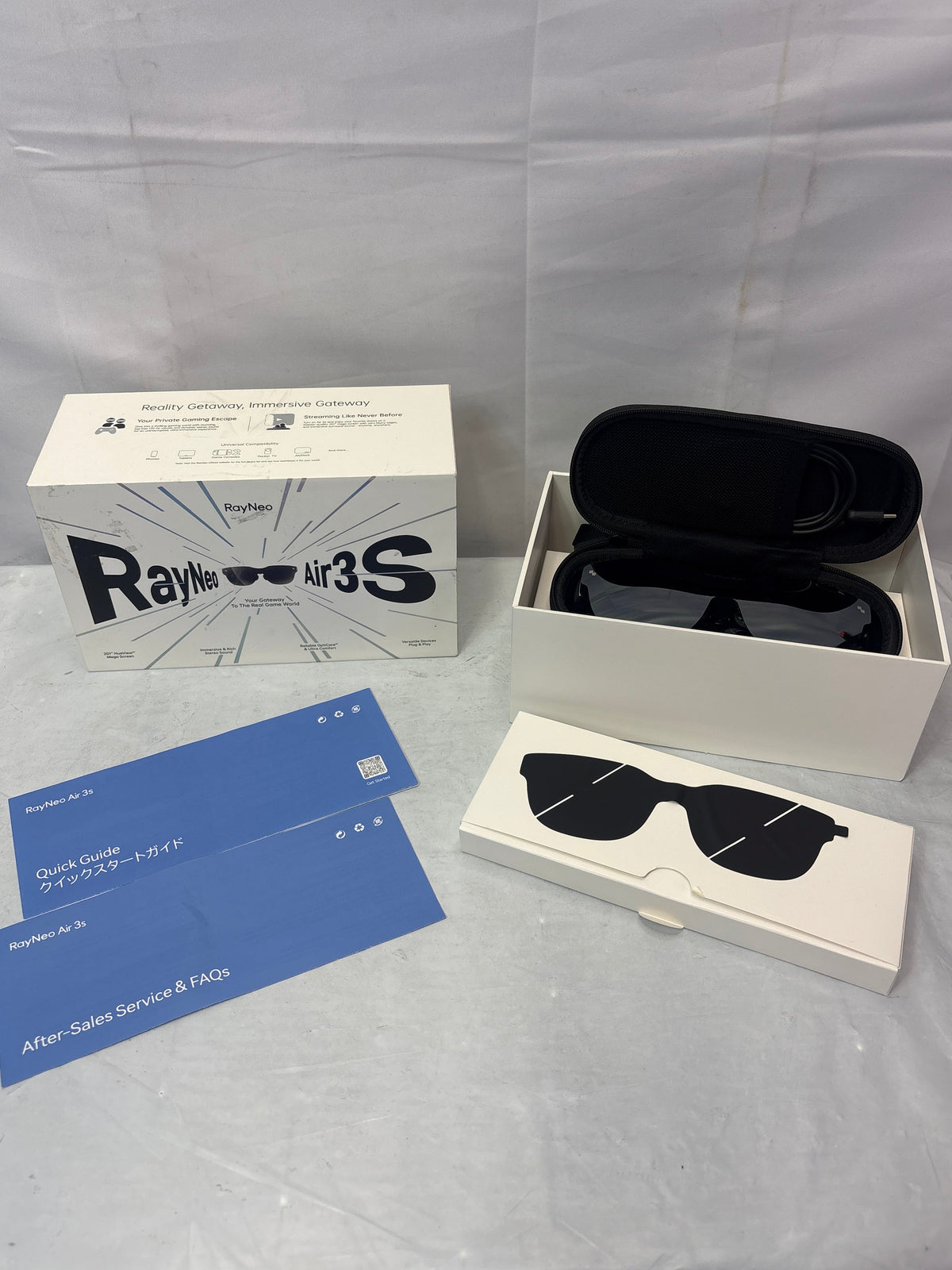 RayNeo - Air 3s AR/XR Smart Glasses with 201" Micro OLED - Dark Gray *New, Open Box