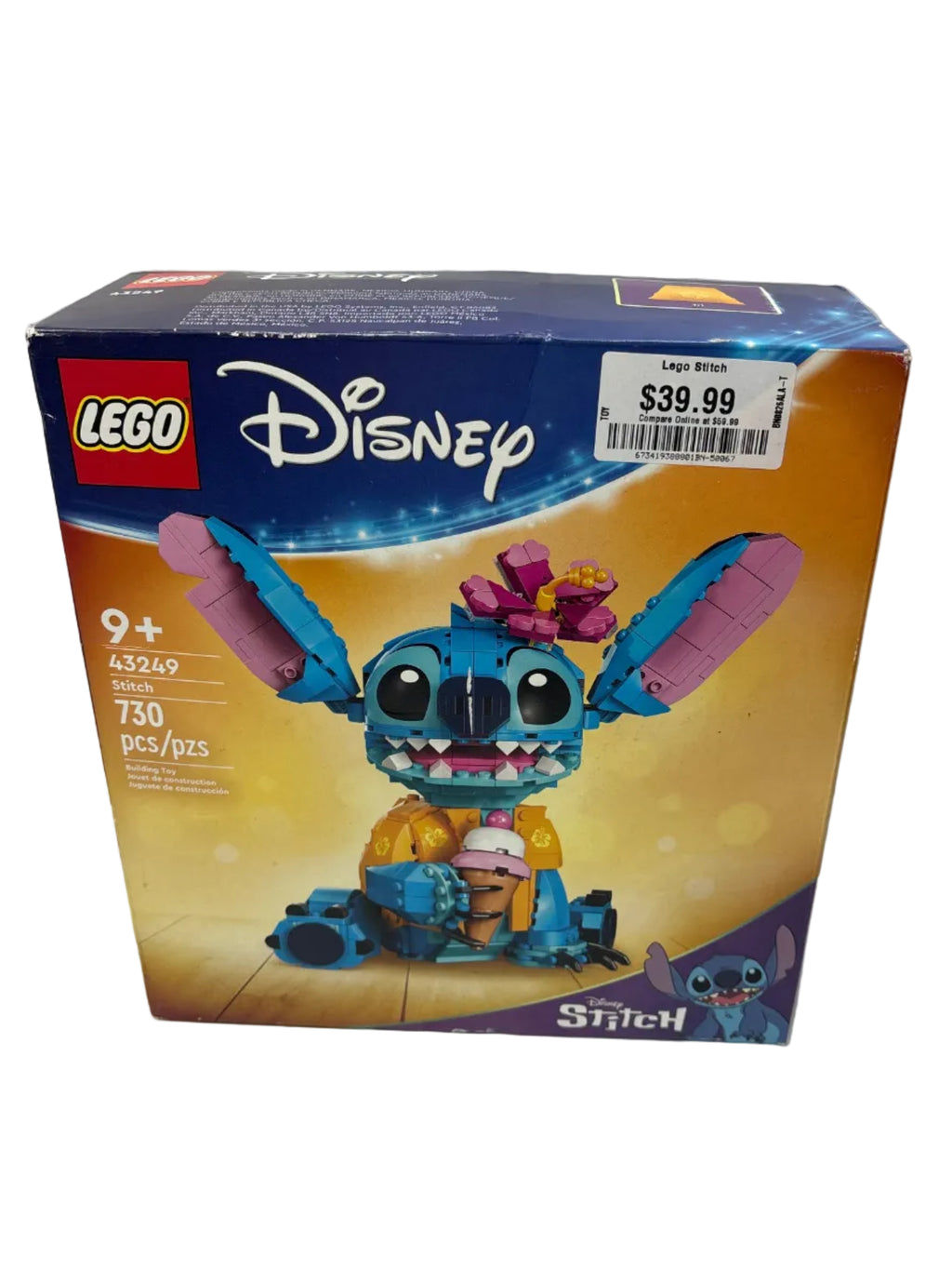 LEGO Disney Stitch Buildable Kids' Toy Playset 43249 — New, Damaged Box