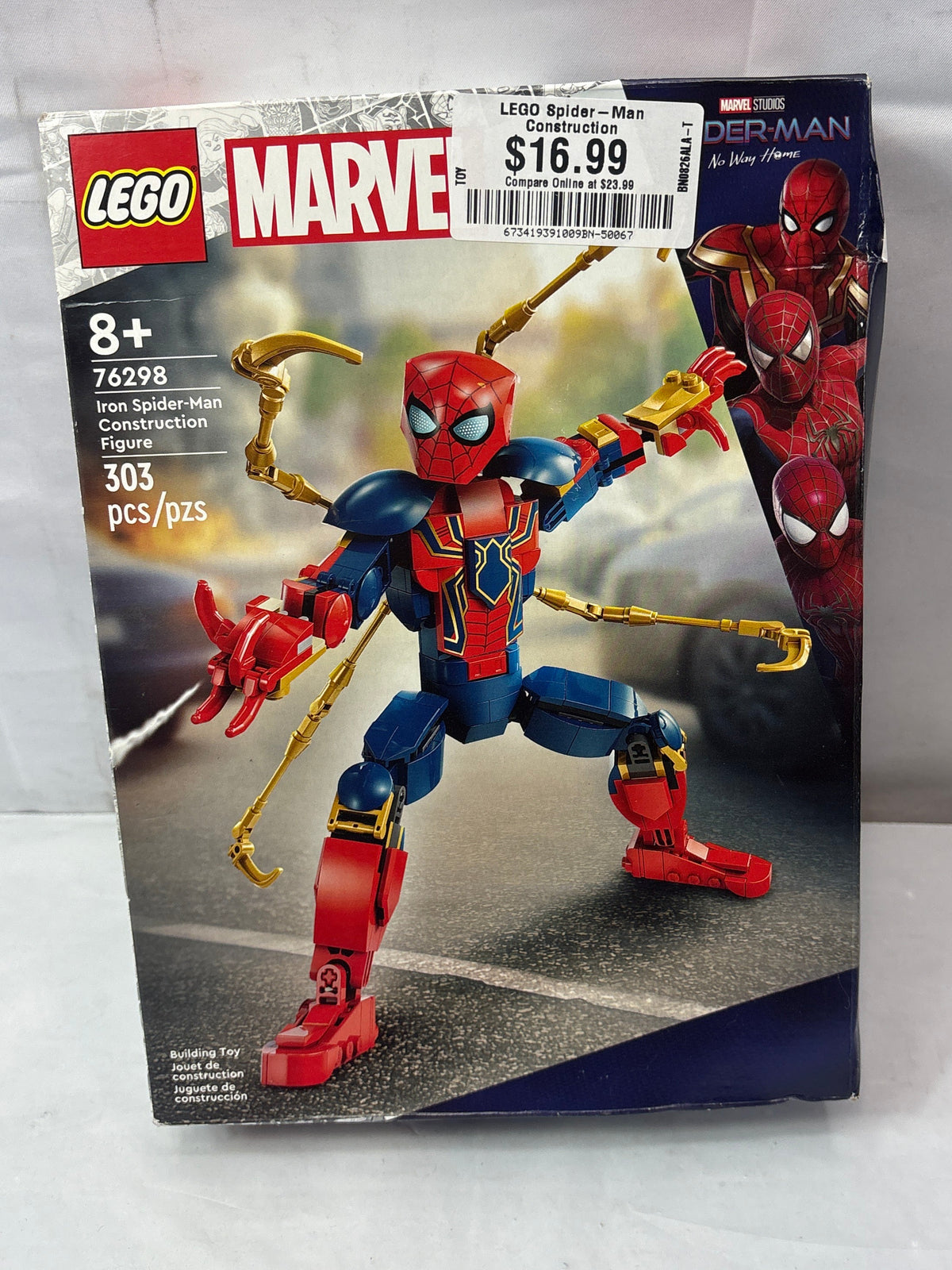 LEGO Marvel Iron Spider-Man Construction Figure Super Hero Marvel *New, Damaged Box