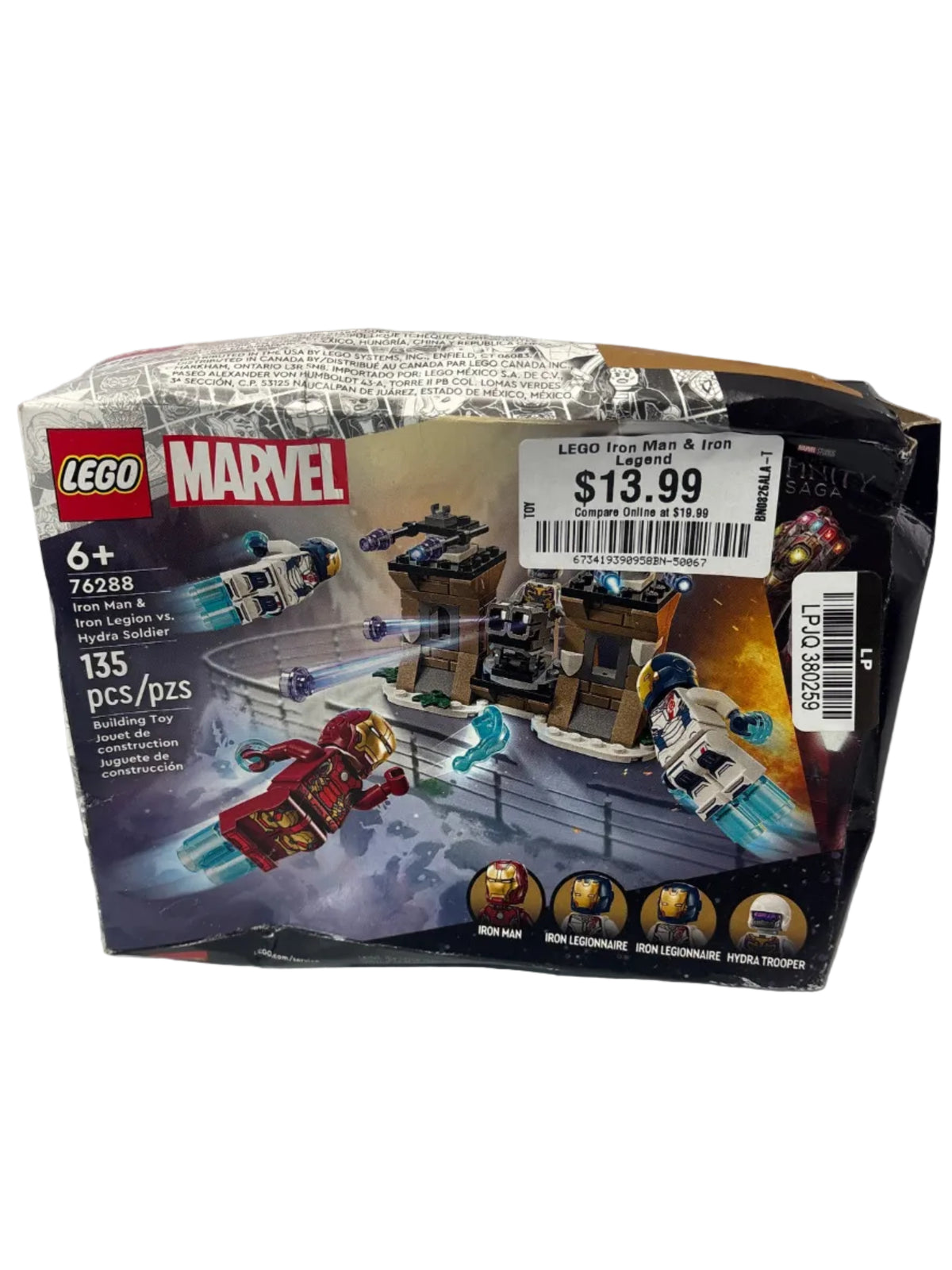LEGO Marvel 76288 Iron Man & Iron Legion Vs. Hydra Soldier *New, Damaged Box