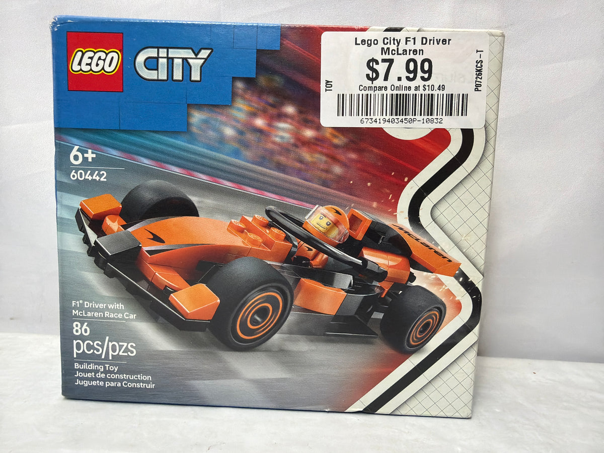 LEGO City F1 Driver with McLaren Race Car Model Racing Playset 60442