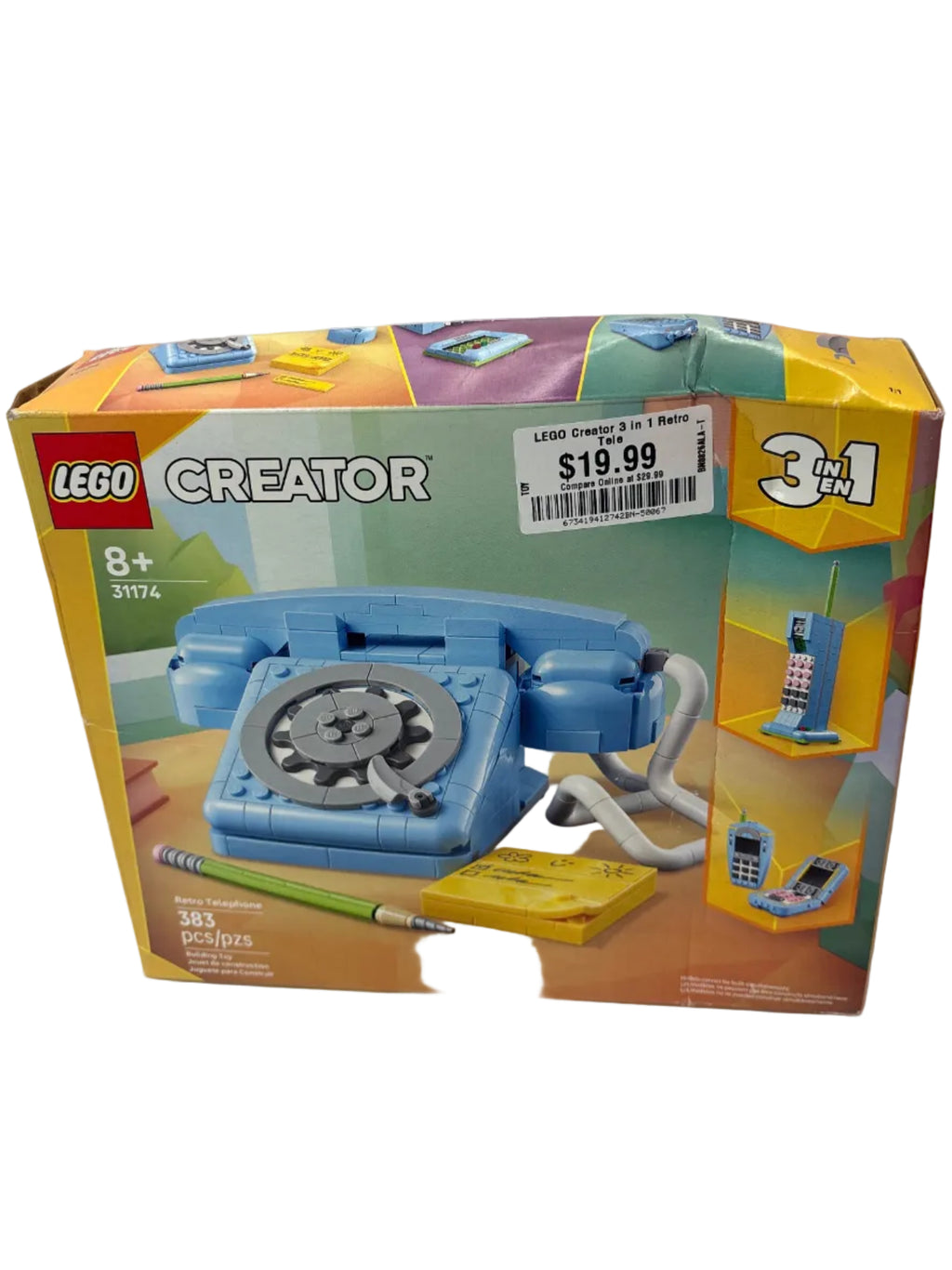 LEGO Creator 3 in 1 Retro Telephone Kids Building Toy 31174 *New, Damaged Box