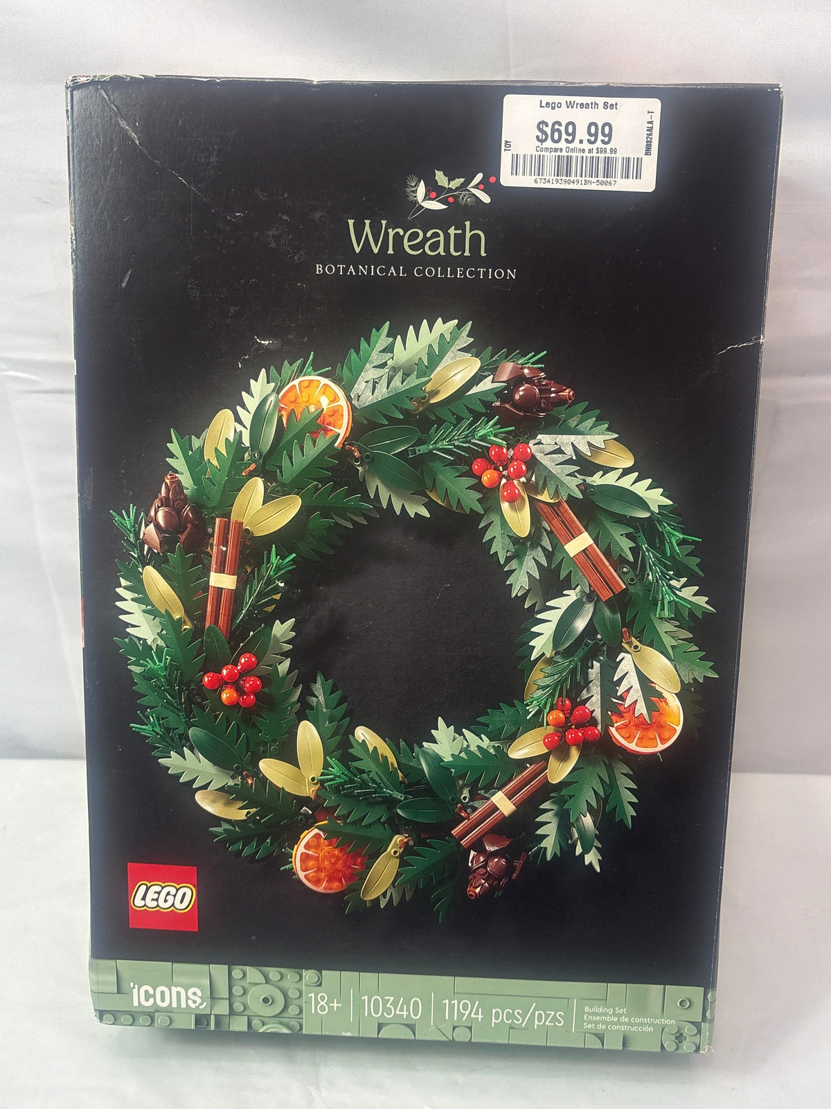 LEGO Icons Wreath-Making Kit and Holiday Garland 10340 *New, Damaged Box