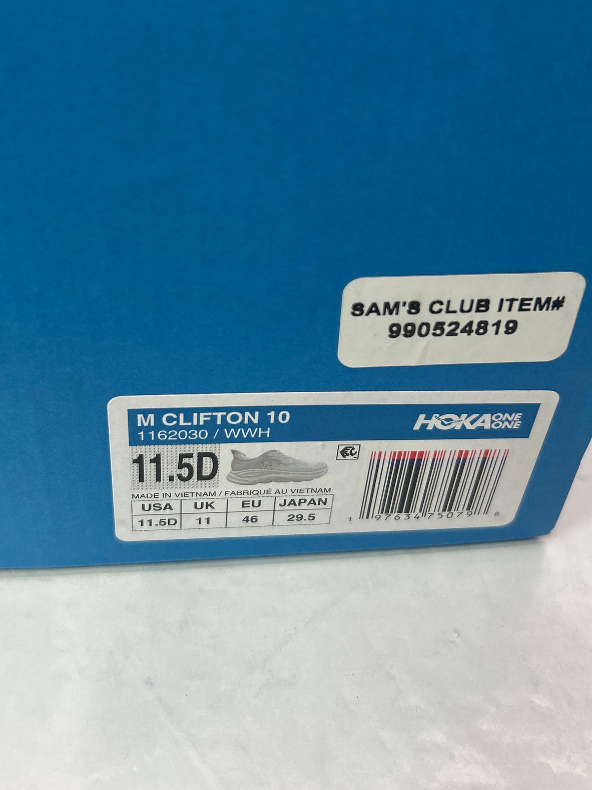 HOKA Men’s Clifton 10 WWH Size 11.5D *Lightly Used*