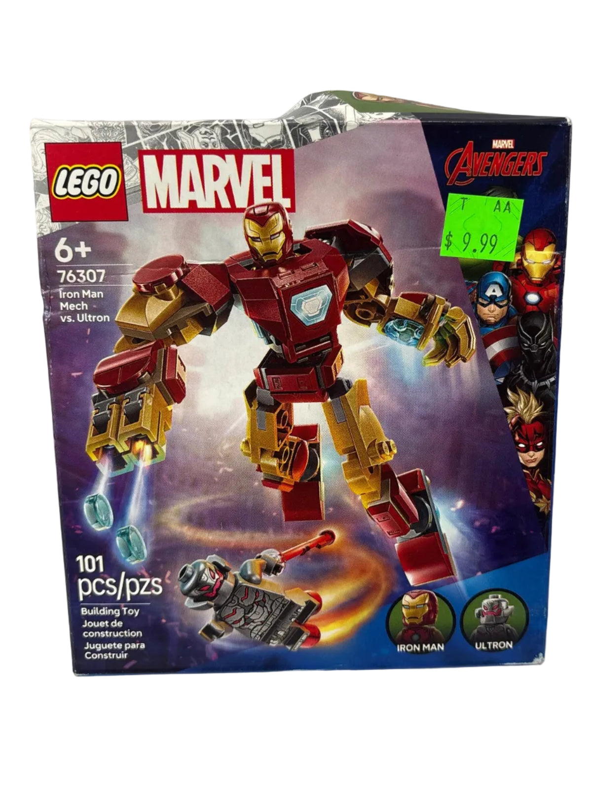 LEGO Marvel Iron Man Mech vs. Ultron Superhero Building Toy Set 76307 *New, Damaged Box