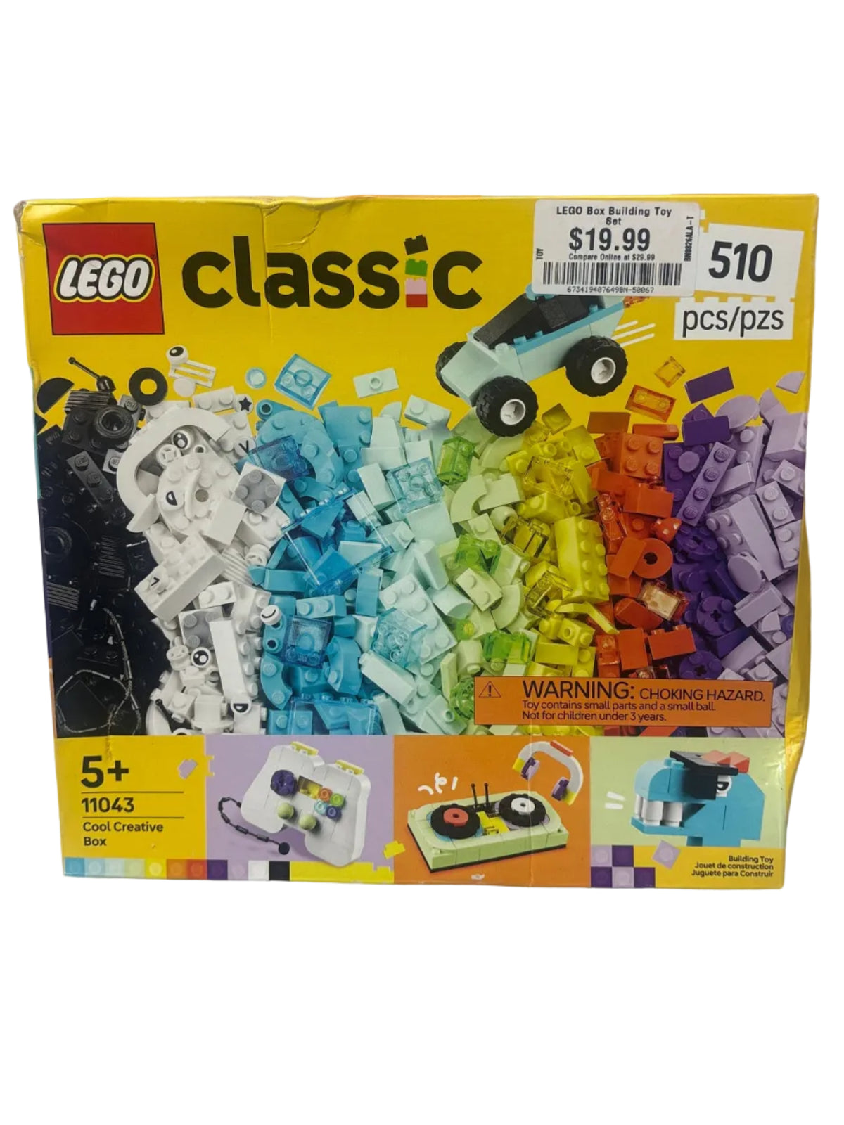 LEGO Classic Cool Creative Box Building Toy Set, Learning and Educational Toy 11043 *New, Damaged Box