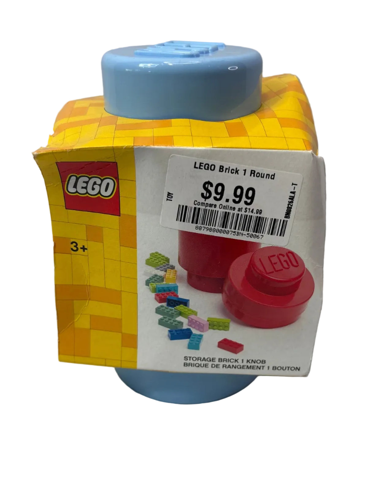 LEGO Storage Brick 1 Round Light Royal Blue