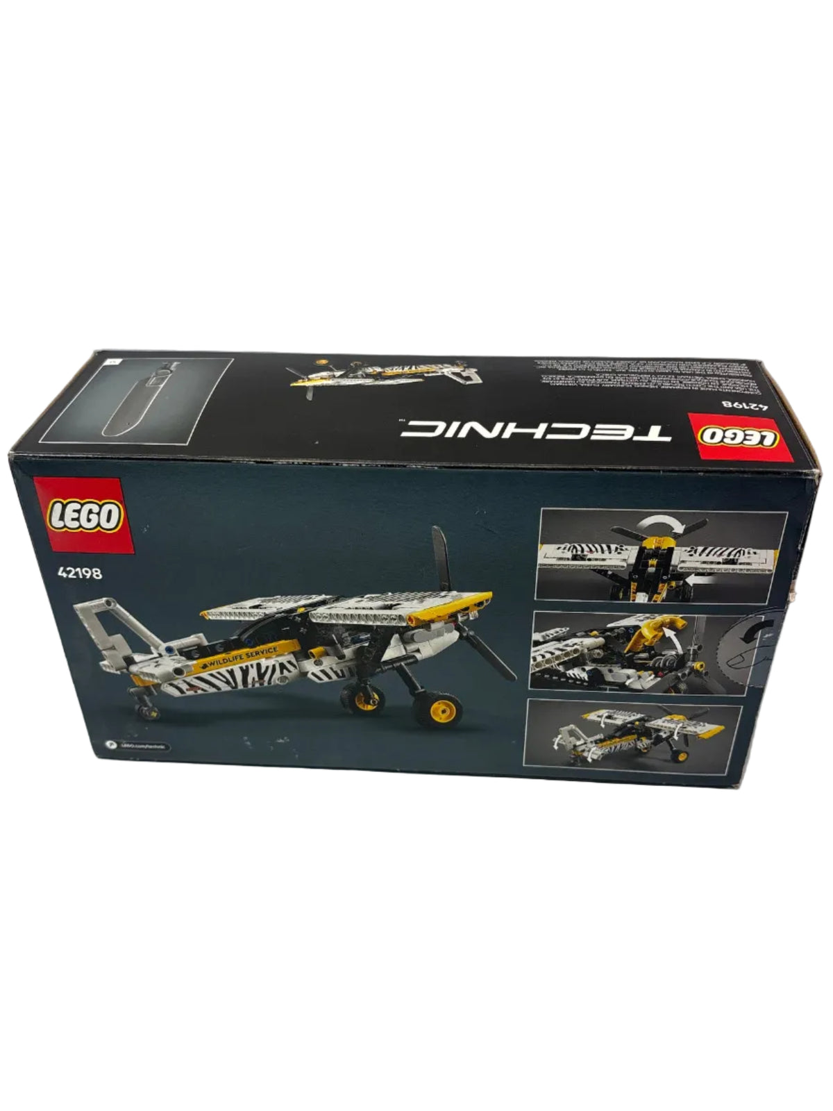LEGO Technic Bush Plane Building Toy with Spinning Propeller, 4-Cylinder Piston Engine 42198