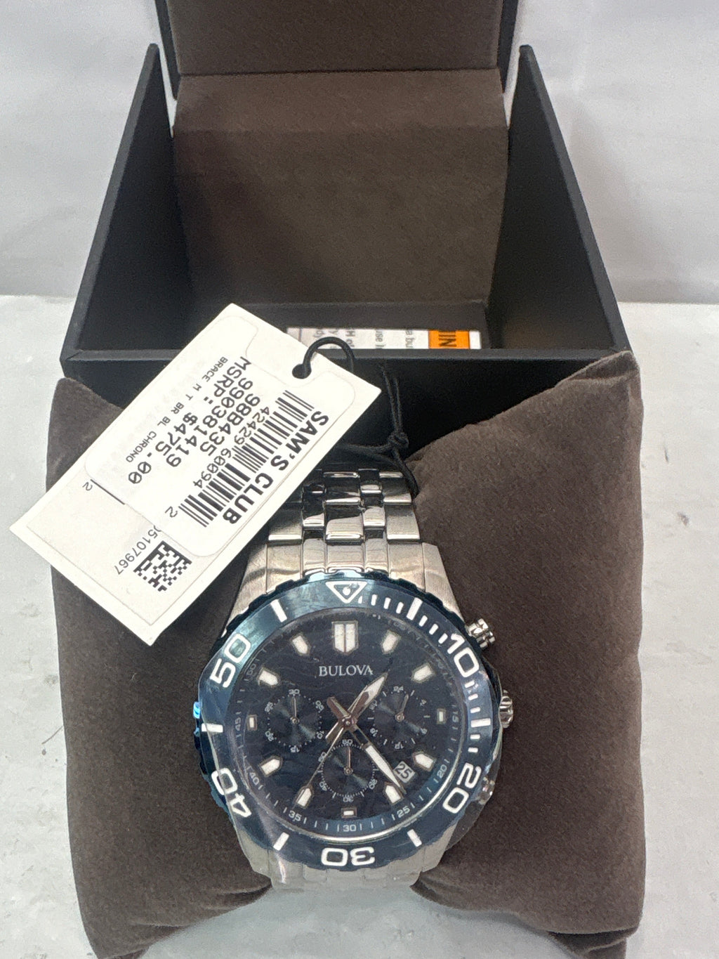 Bulova Sport Chronograph 98B435 Men's Watch *New, Open Box