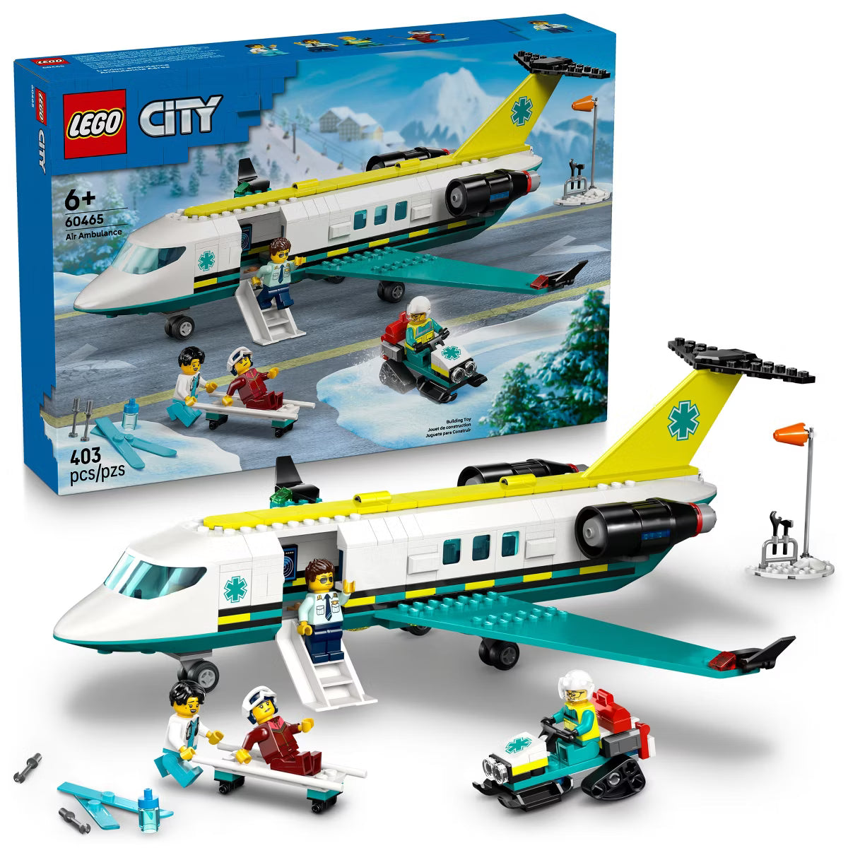 LEGO City Emergency Air Ambulance Airplane Toy 60465 *New, Damaged Box