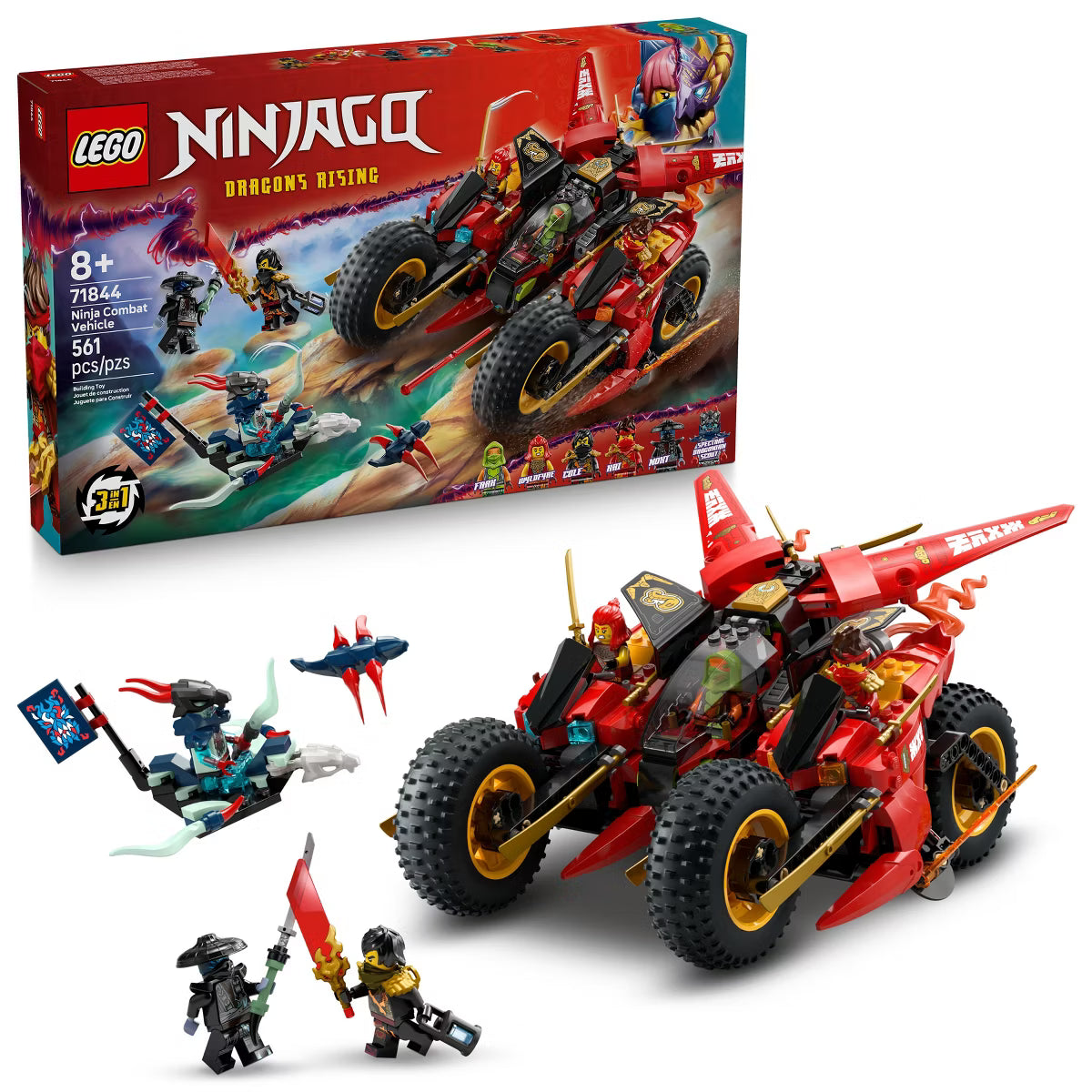 LEGO NINJAGO Ninja Combat Vehicle Building Toy 71844 *New, Damaged Box