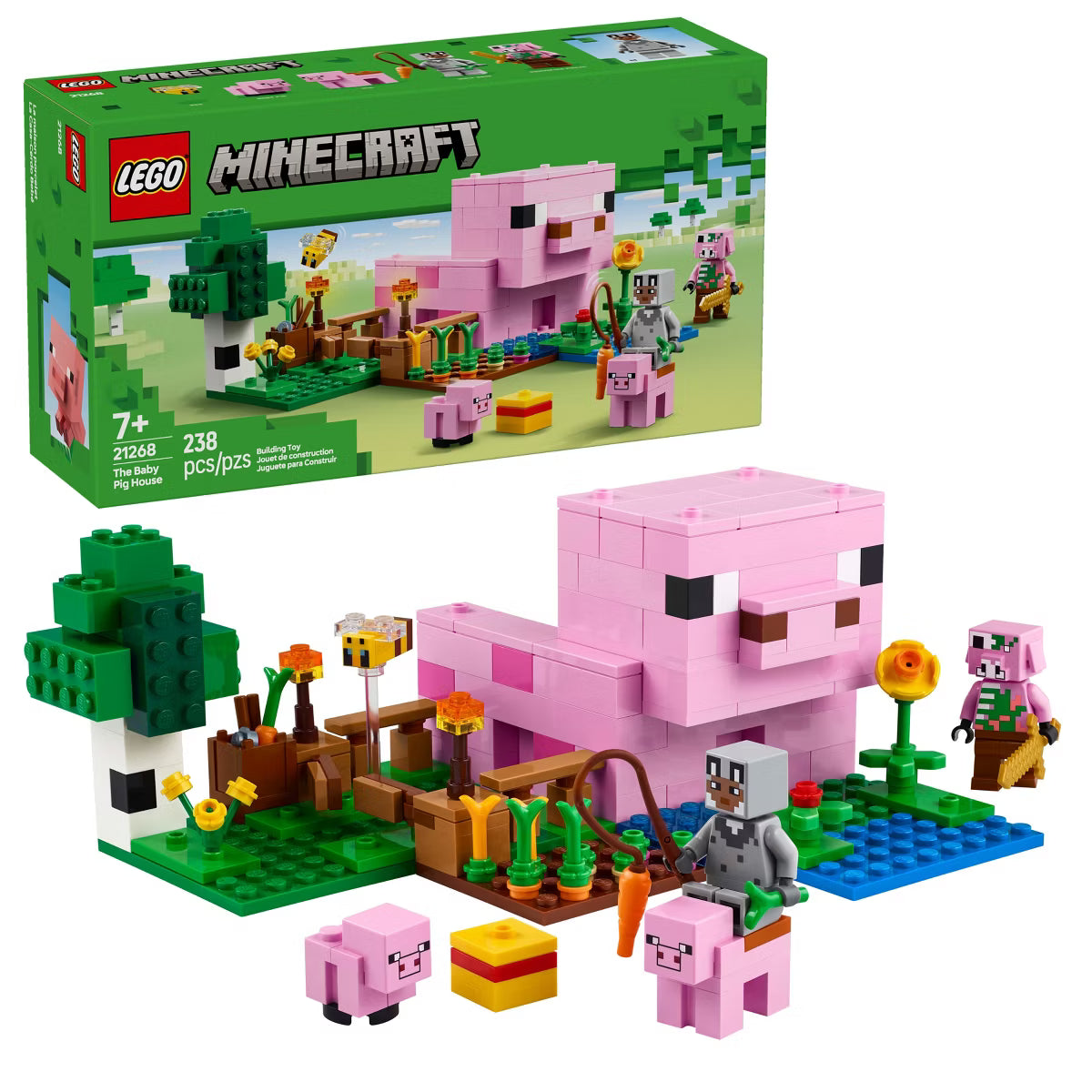 LEGO Minecraft The Baby Pig House 21268 — New, Damaged Box
