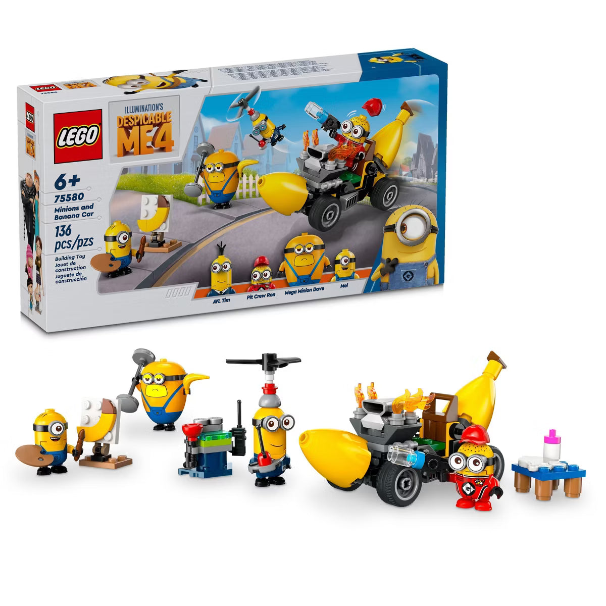LEGO Despicable Me 4 Minions and Banana Car 75580 — New, Damaged Box