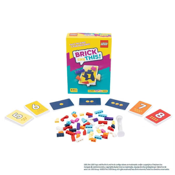 LEGO Asmodee Brick Like This Board Game: Party Game, 2-8 Players, 15-Minute Play, Problem Solving, Includes Cards & Timer