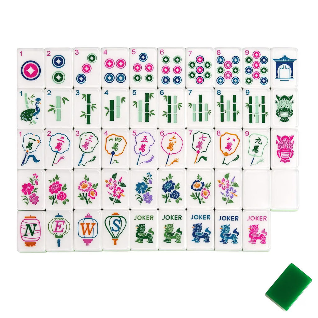 Premium Acrylic Mahjong Bundle: Flora & Fortune Edition *Brand New