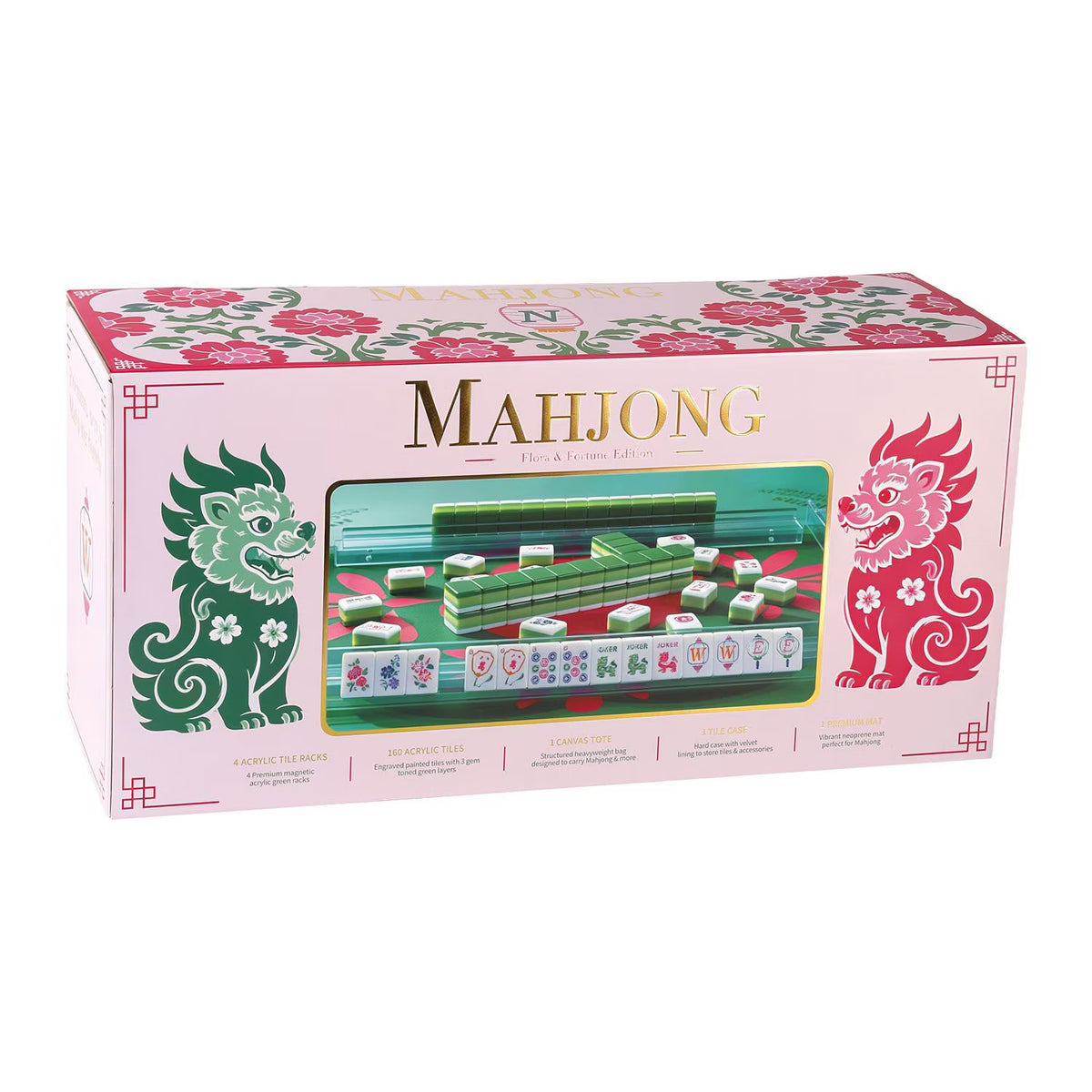Premium Acrylic Mahjong Bundle: Flora & Fortune Edition *Brand New