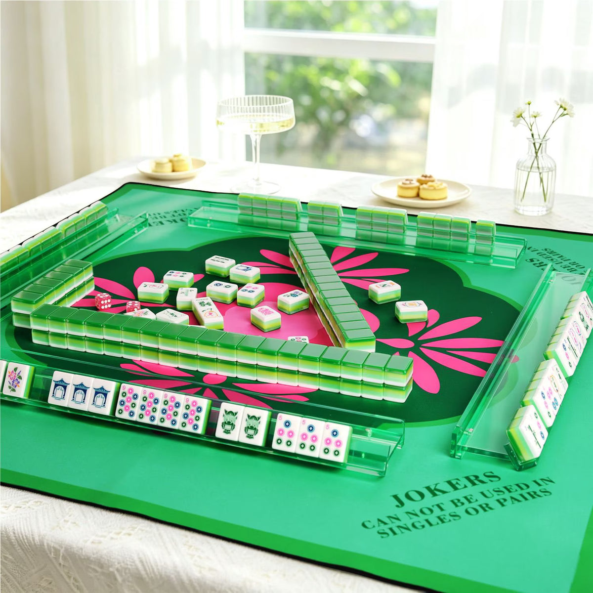 Premium Acrylic Mahjong Bundle: Flora & Fortune Edition *Brand New
