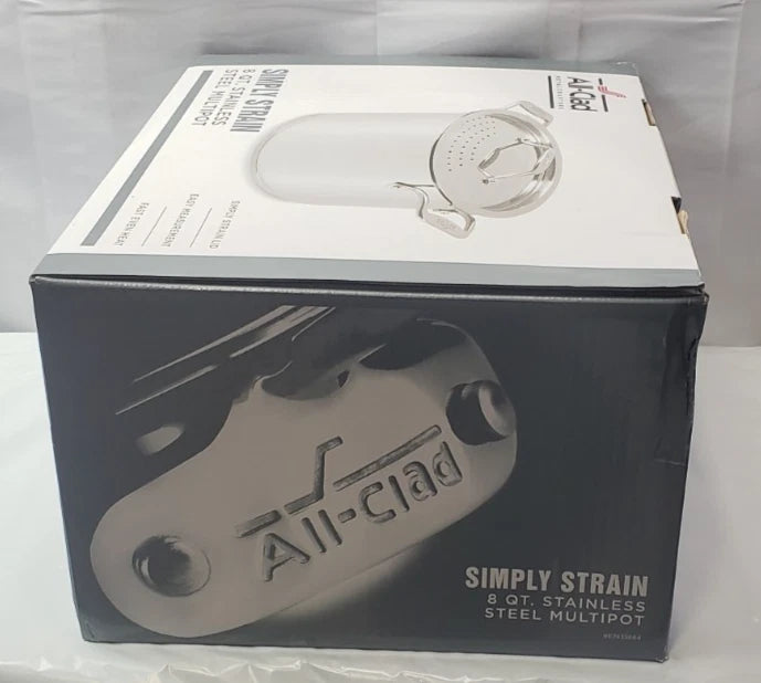 All-Clad Simply Strain Stainless-Steel 8 Qt Multipot with Lid *New, Open Box